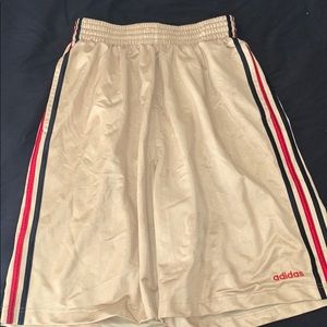 Mens Gold “Adidas” Soccer Shorts